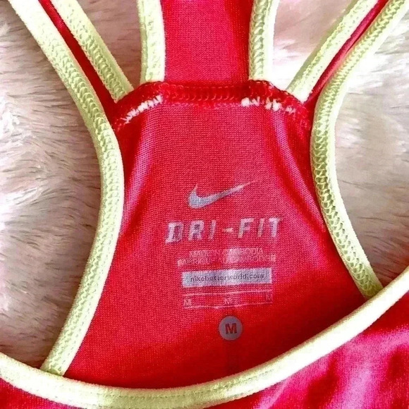Nike Dri-Fit Pink Double T-Strap Athletic Running Tank Top Size M - Picture 13 of 13